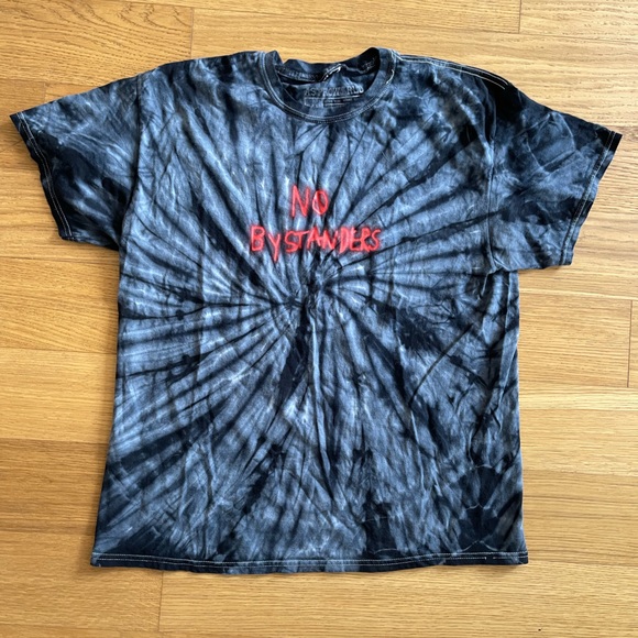 Travis Scott No Bystanders Tee Men's Black Tie Dye Sz XL - Picture 1 of 3